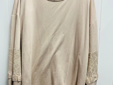 Top Long Sleeve By Matilda Jane In Taupe, Size: Xl Online