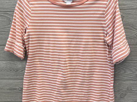 Top Short Sleeve By Liz Claiborne In Striped Pattern, Size: M on Sale