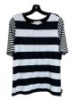 Top Short Sleeve By Coldwater Creek In Black & White, Size: L Online Hot Sale