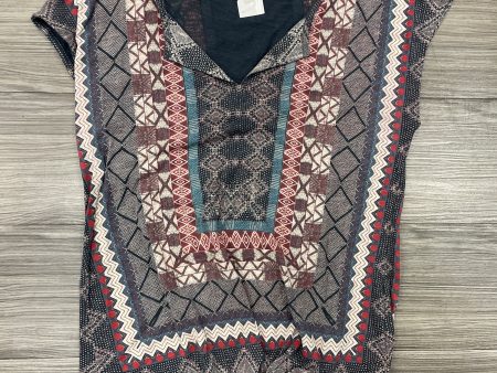 Top Short Sleeve By Lucky Brand In Multi-colored, Size: M For Sale