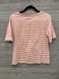 Top Short Sleeve By Liz Claiborne In Striped Pattern, Size: M on Sale