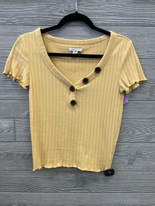 Top Short Sleeve By American Eagle In Yellow, Size: S Supply