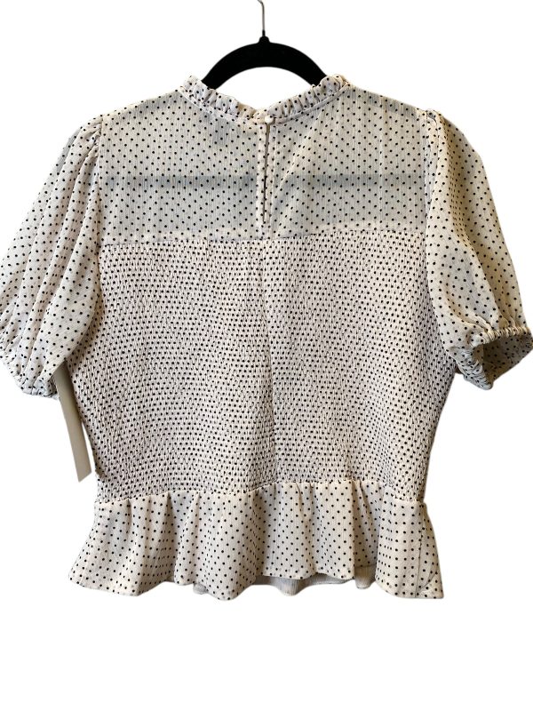 Top Short Sleeve By Express In Polkadot Pattern, Size: L Fashion