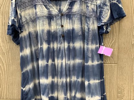 Top Short Sleeve By Knox Rose In Tie Dye Print, Size: S on Sale