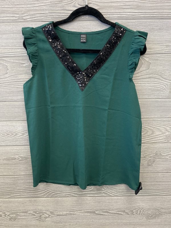 Top Short Sleeve By Shein In Green, Size: S For Cheap