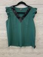 Top Short Sleeve By Shein In Green, Size: S For Cheap