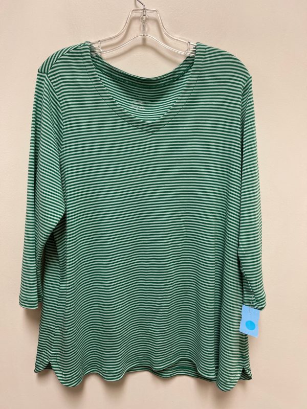 Top 3 4 Sleeve By J. Jill In Green, Size: Xl Sale