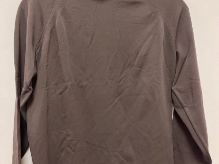 Athletic Top Long Sleeve Collar By Clothes Mentor In Brown, Size: M Online now