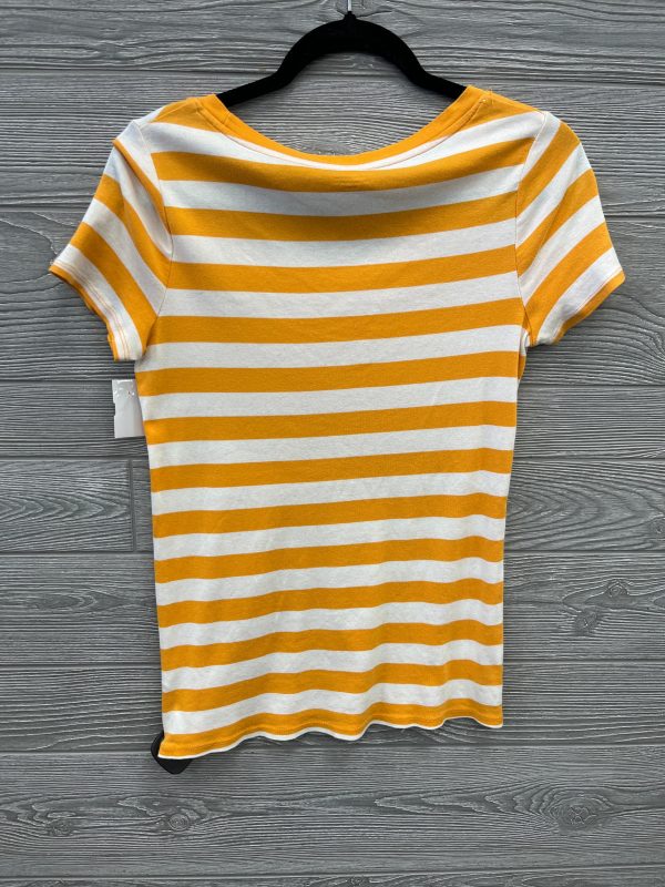 Top Short Sleeve By Merona In Striped Pattern, Size: M Online Hot Sale