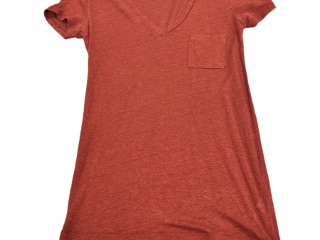 Top Short Sleeve Basic By J. Crew In Orange, Size: Xxs Online