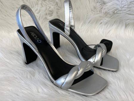 Sandals Heels Block By Abound In Silver, Size: 7.5 Online now