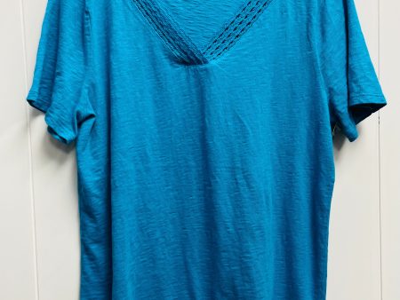 Top Short Sleeve By Talbots In Blue, Size: L Sale