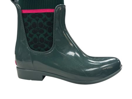 Boots Designer By Coach In Green, Size: 9 Supply