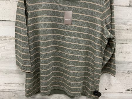 Top 3 4 Sleeve By Chicos In Green, Size: Xl Online Hot Sale