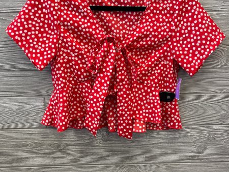 Top Short Sleeve By Shein In Red, Size: S Online