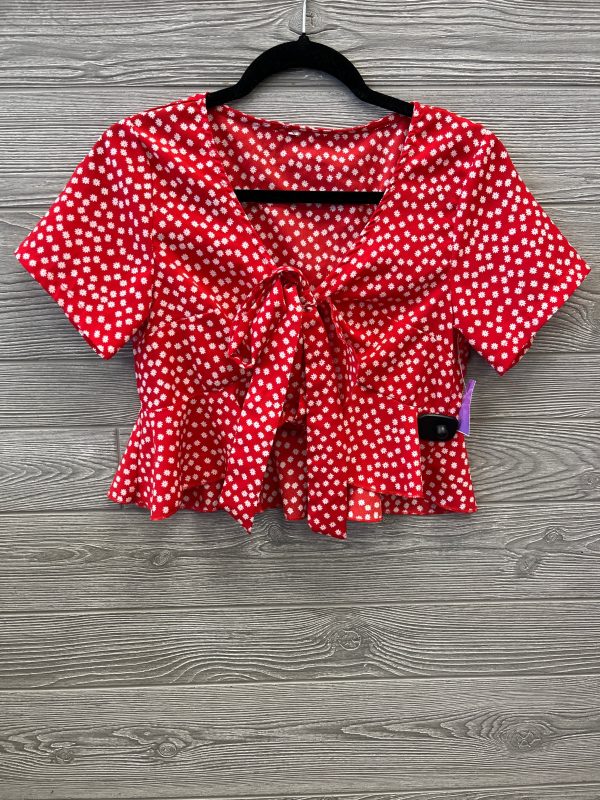 Top Short Sleeve By Shein In Red, Size: S Online