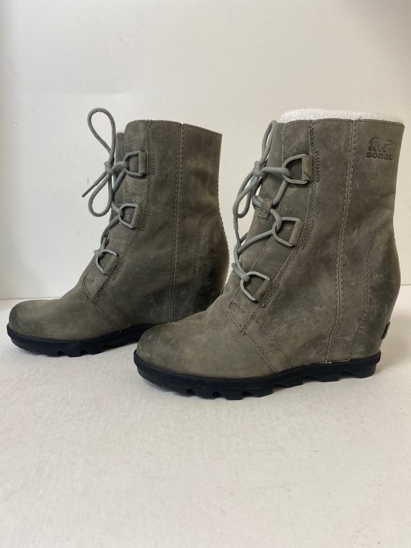 Boots Ankle Heels By Sorel In Grey, Size: 8.5 Supply