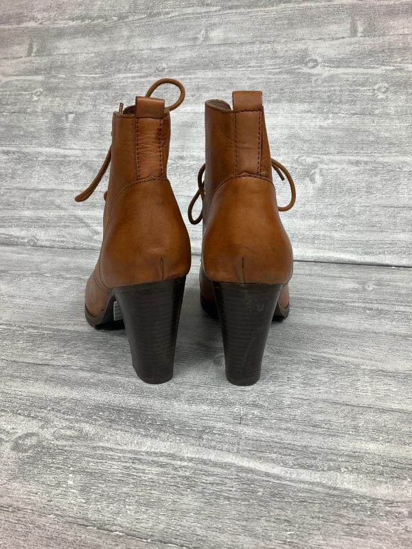 Boots Ankle Heels By Nine West In Brown, Size: 8.5 Sale