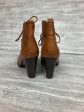 Boots Ankle Heels By Nine West In Brown, Size: 8.5 Sale