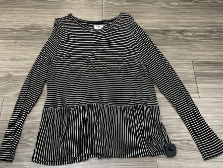 Top Long Sleeve By Old Navy In Striped Pattern, Size: L Online Hot Sale