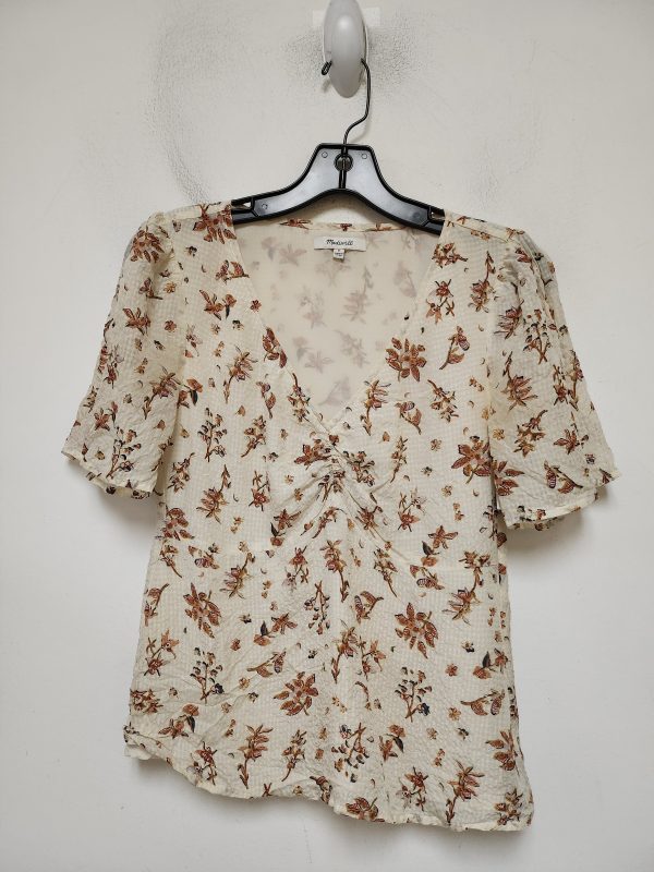 Top Short Sleeve By Madewell In Floral Print, Size: Xs Cheap