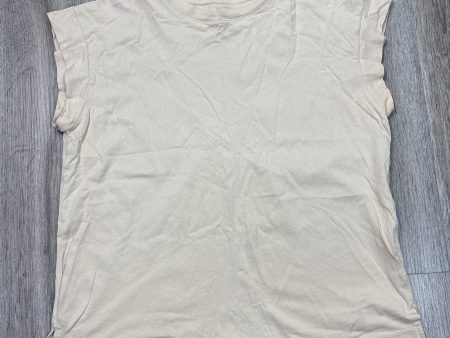 Top Short Sleeve Basic By A New Day In Tan, Size: S For Cheap