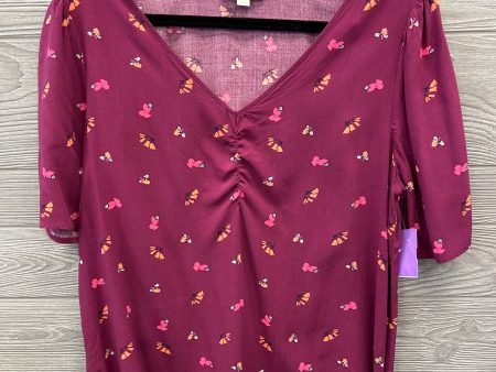 Top Short Sleeve By Loft In Purple, Size: M Online