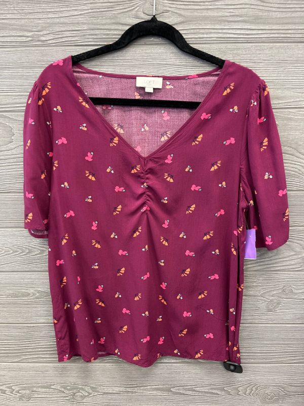 Top Short Sleeve By Loft In Purple, Size: M Online