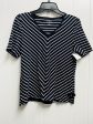 Top Short Sleeve By Talbots In Blue & White, Size: L Online Hot Sale