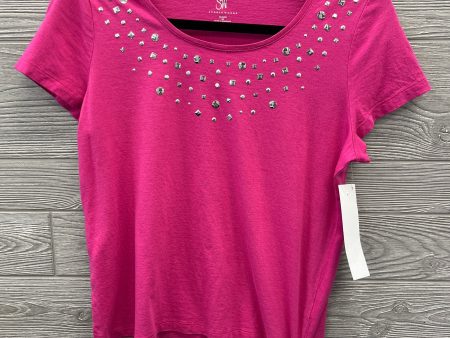 Top Short Sleeve By Studio Works In Pink, Size: Petite  M on Sale