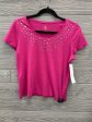 Top Short Sleeve By Studio Works In Pink, Size: Petite  M on Sale