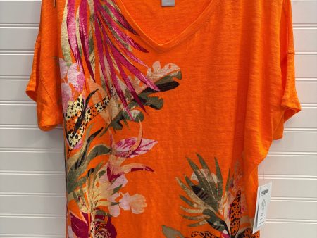 Top Short Sleeve By Chicos In Multi-colored, Size: L Fashion