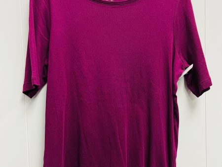 Top Short Sleeve Basic By Chicos In Purple, Size: L Online Hot Sale