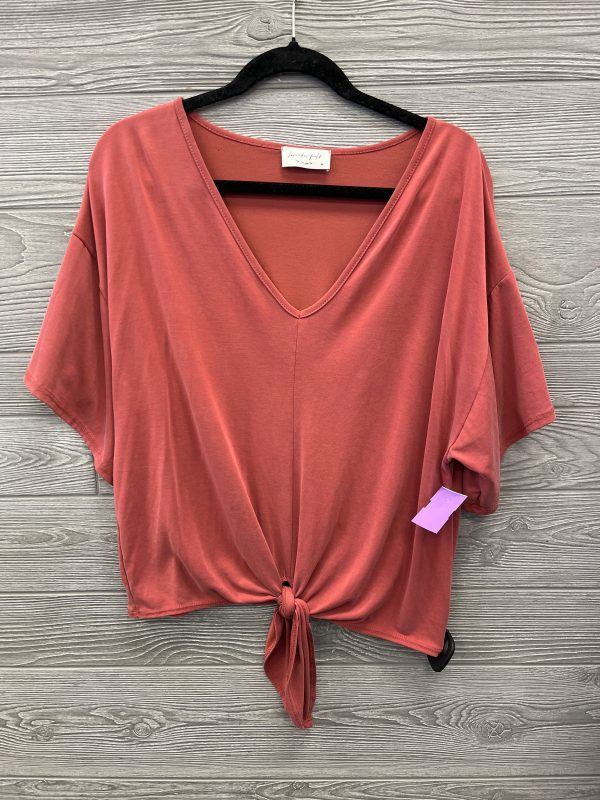 Top Short Sleeve By Lavender Field In Red, Size: M Hot on Sale