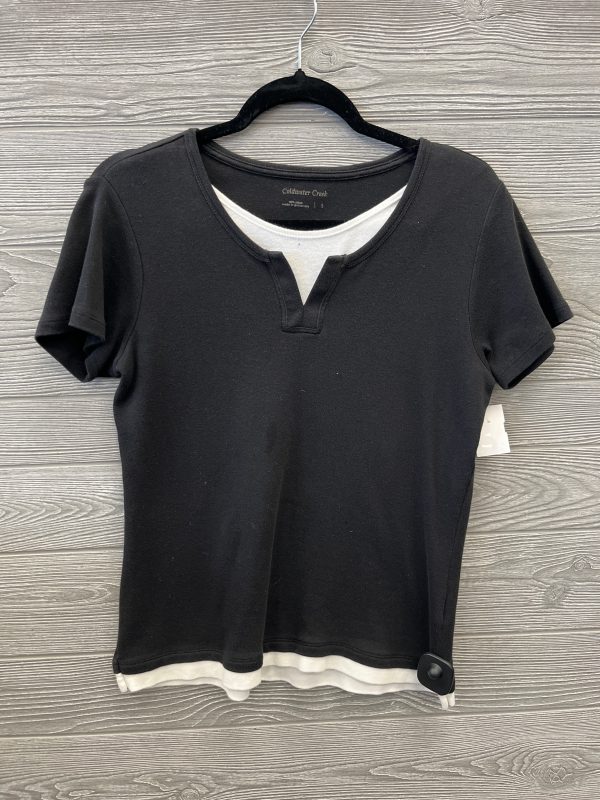 Top Short Sleeve By Coldwater Creek In Black, Size: S Discount