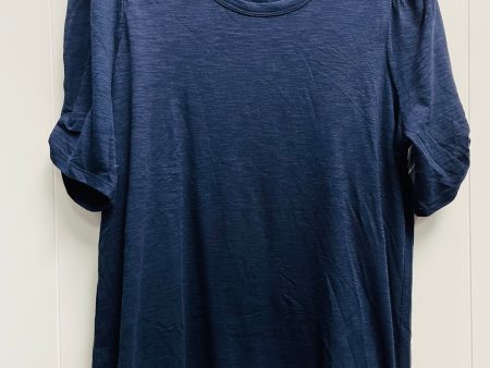 Top Short Sleeve By Chicos In Navy, Size: L on Sale