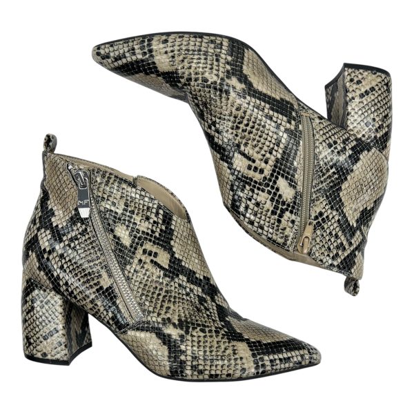 Boots Ankle Heels By Marc Fisher In Snakeskin Print, Size:8 Sale