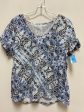 Top Short Sleeve By Talbots In Blue & White, Size: 1x For Discount