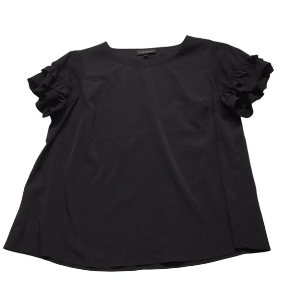 Top Short Sleeve By Lane Bryant In Black, Size: Xl on Sale