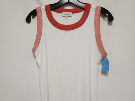 Top Sleeveless Basic By Evereve In Red & White, Size: S on Sale