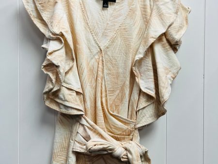 Top Short Sleeve By Inc In Cream, Size: L Hot on Sale