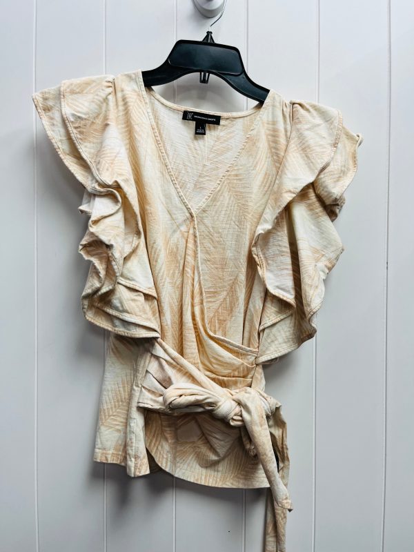 Top Short Sleeve By Inc In Cream, Size: L Hot on Sale