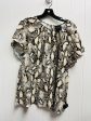 Top Short Sleeve By Alex Marie In Snakeskin Print, Size: L For Sale