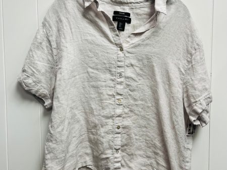 Top Short Sleeve By Tahari By Arthur Levine In Grey, Size: L Sale